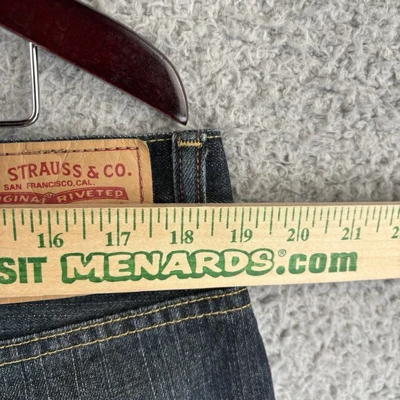 Levi's 569 Loose Straight Denim Shorts Men's W36 Dark Wash Baggy Jorts Y2K - Picture 4 of 9